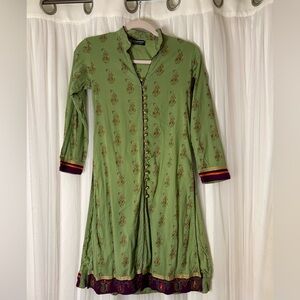 Mushrooms Designer Kids Printed Cambric Kurta -Pakistani and Indian Formal Wear